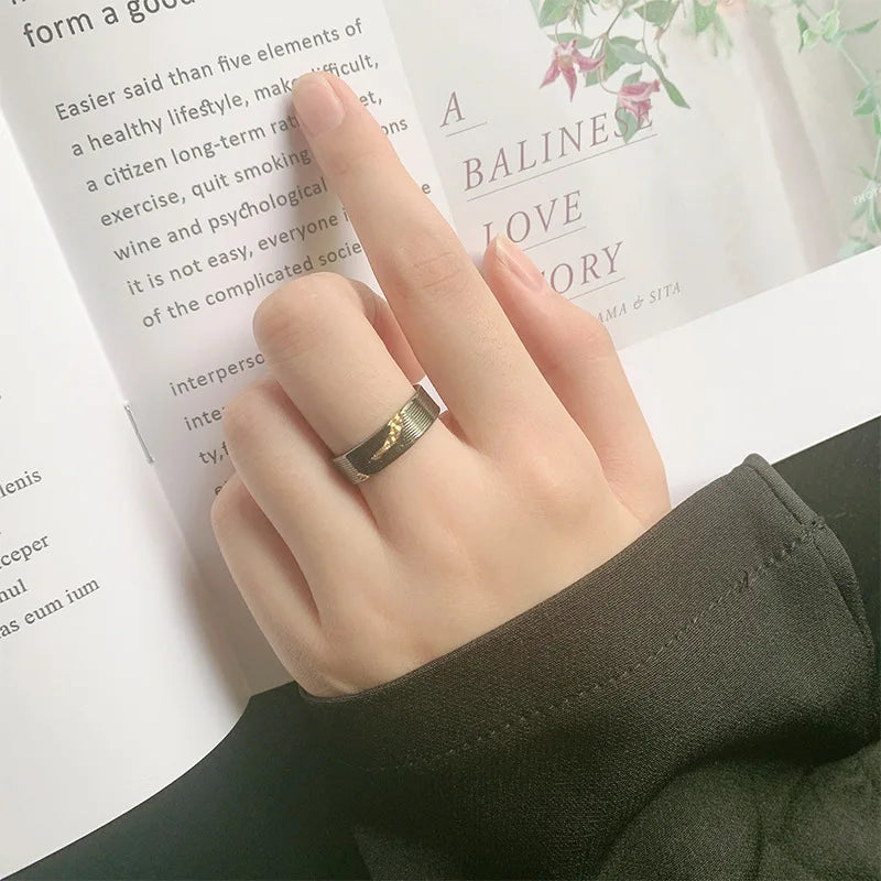 Viking Rune Ring – Dark Storm Lightning Gothic Punk Adjustable Statement detail image - detail view 4