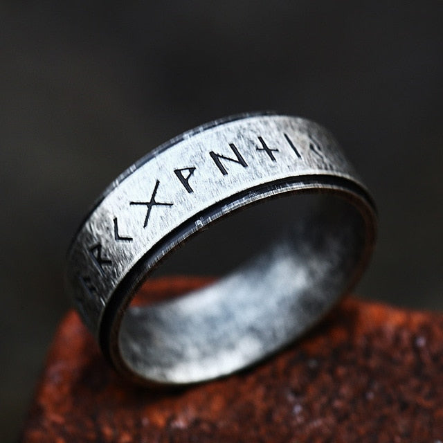 Viking Rune Ring – Futhark Norse Odin Gothic Punk Statement for Alternative Styling variant image