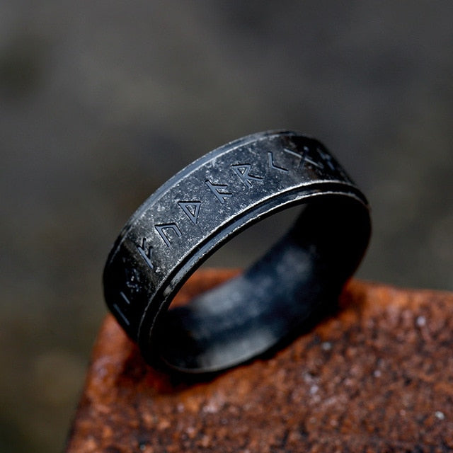 Viking Rune Ring – Futhark Norse Odin Gothic Punk Statement for Alternative Styling variant image - product view 5