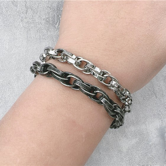 Vintage Dragon Bracelet – Six-Character Mantra with Twisted Bone Titanium Steel detail image - detail view 9