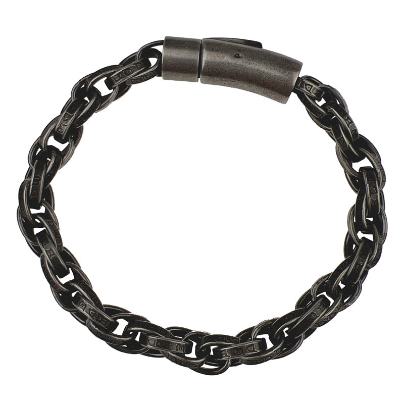 Vintage Dragon Bracelet – Six-Character Mantra with Twisted Bone Titanium Steel product image