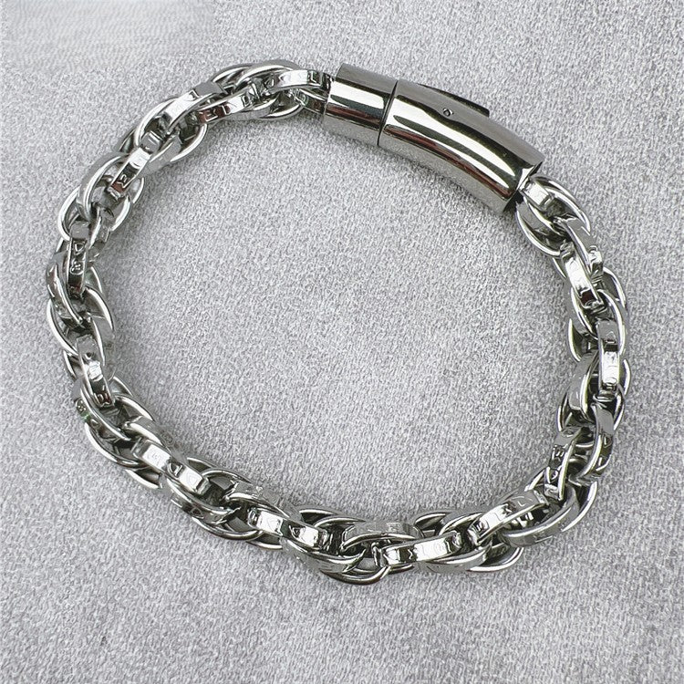 Vintage Dragon Bracelet – Six-Character Mantra with Twisted Bone Titanium Steel variant image
