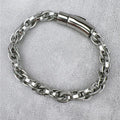 Vintage Dragon Bracelet – Six-Character Mantra with Twisted Bone Titanium Steel variant image