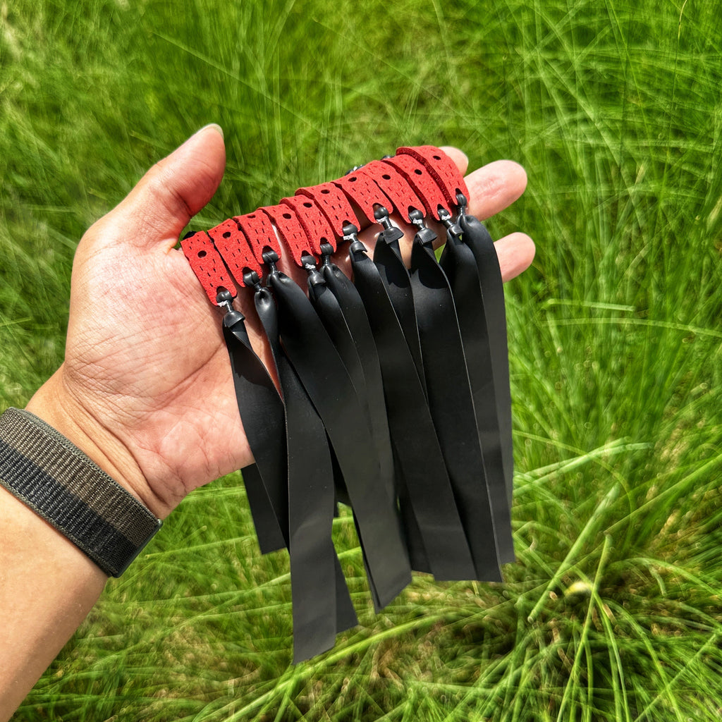 Wrist Brace Slingshot – Rocket Bands with 10-Pack 0.65mm Flat Bands Tapered 25mm→15mm detail image - detail view 3